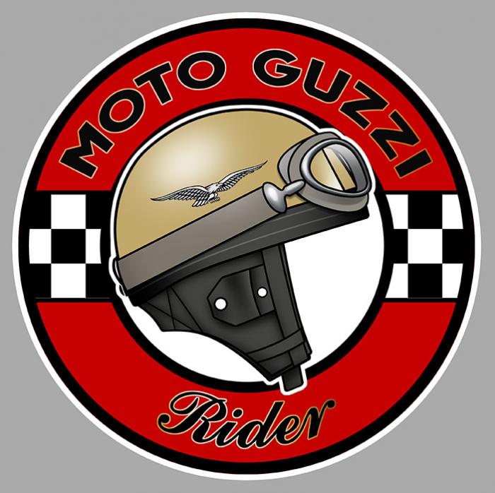 Sticker MOTO GUZZI RIDER : Couleur Course