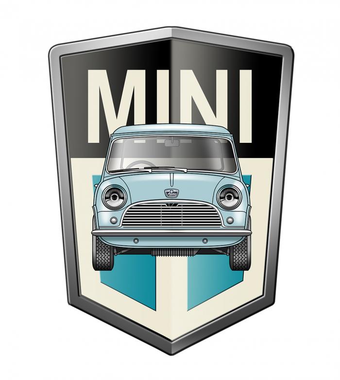 Sticker MINI AUSTIN COOPER : Couleur Course