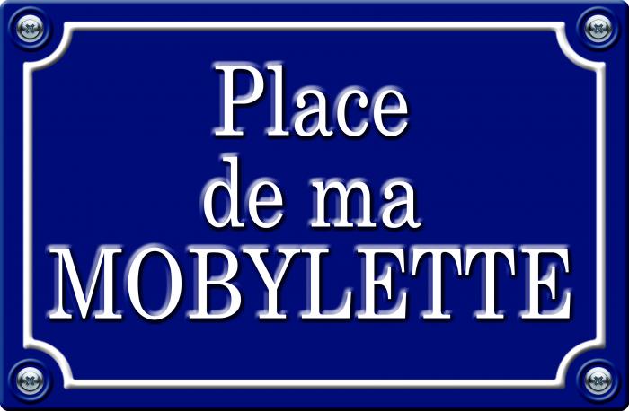Sticker PLACE DE MA MOBYLETTE : Couleur Course