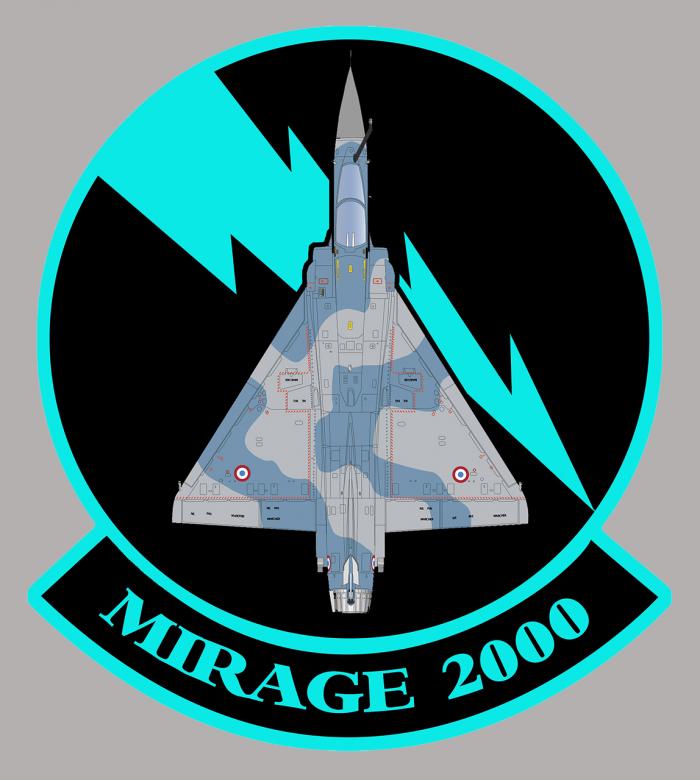 Sticker MIRAGE 2000 : Couleur Course
