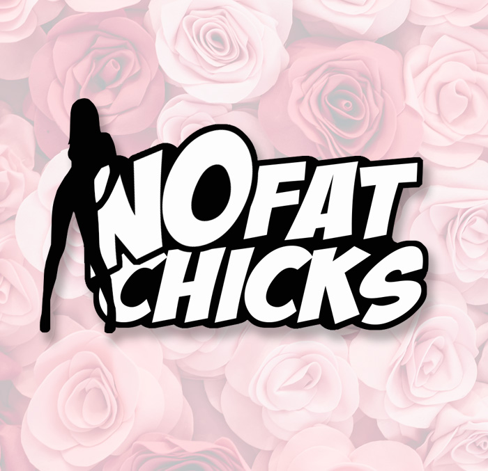 Sticker NO FAT CHICKS : Couleur Course