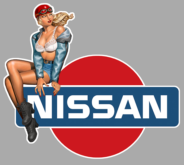 Sticker PINUP NISSAN : Couleur Course