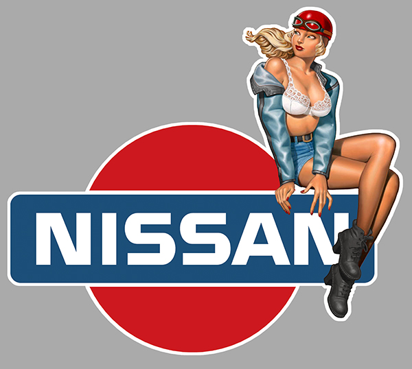 Sticker PINUP NISSAN : Couleur Course