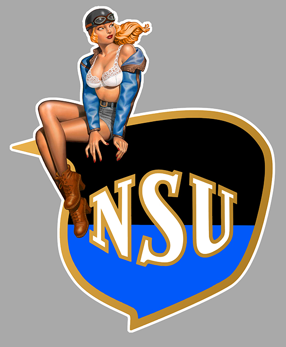 Sticker NSU PINUP : Couleur Course