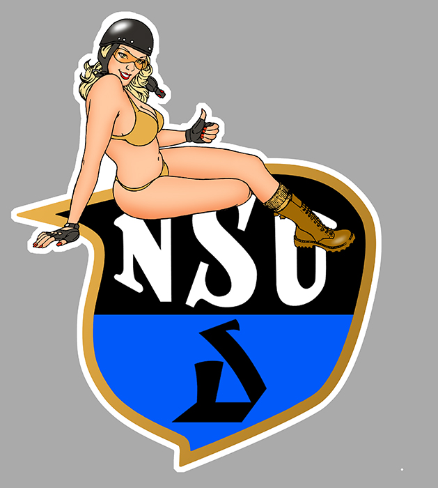 Sticker NSU PINUP : Couleur Course