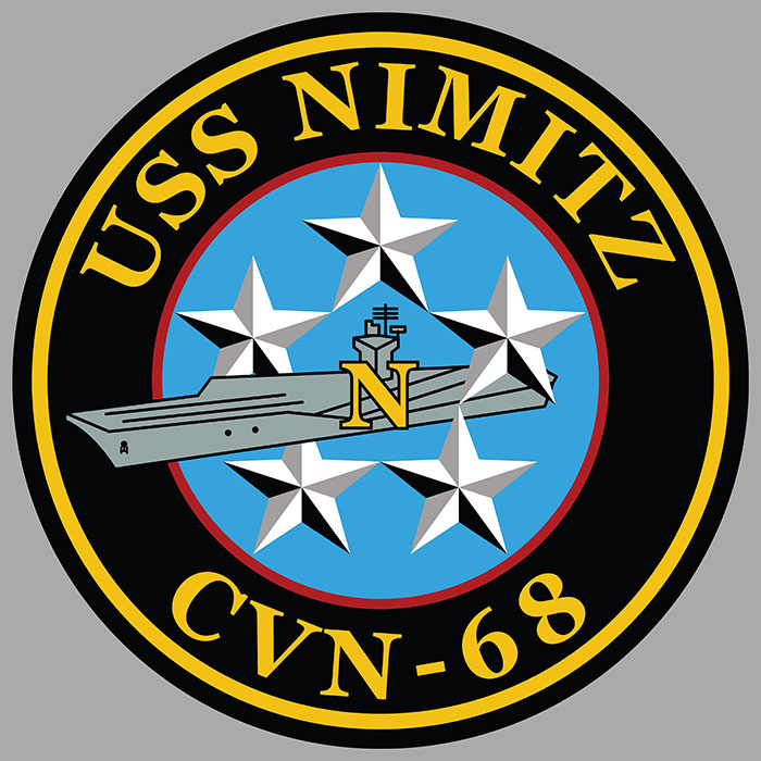 Sticker NIMITZ PORTE AVIONS NAVY : Couleur Course