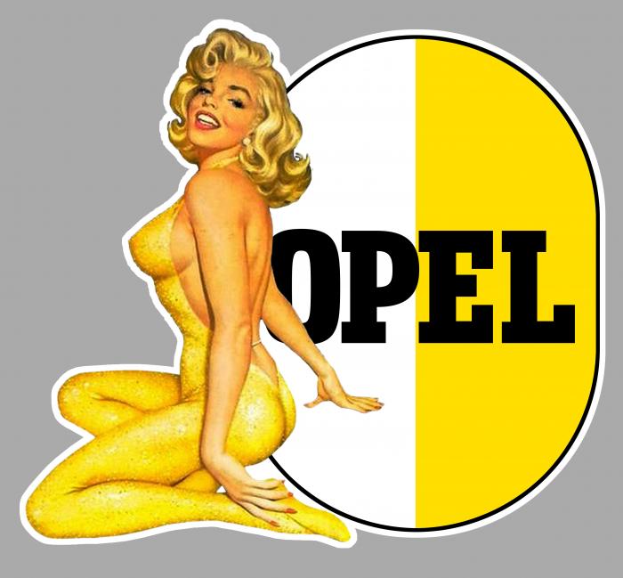 Sticker PINUP OPEL : Couleur Course