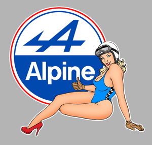 Sticker PINUP ALPINE PA148 : Couleur Course