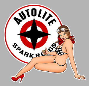 Sticker PINUP AUTOLITE PA153 : Couleur Course