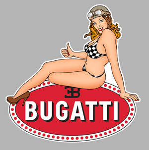 Sticker PINUP BUGATTI PA157 : Couleur Course