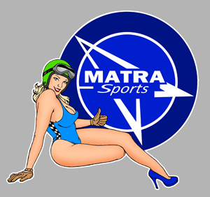 Sticker PINUP MATRA PA158 : Couleur Course