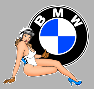 Sticker PINUP BMW PA160 : Couleur Course