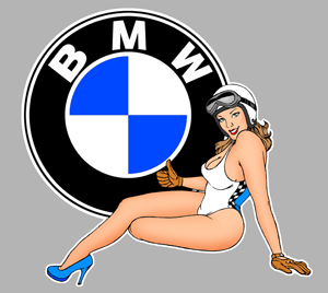 Sticker PINUP BMW PA161 : Couleur Course
