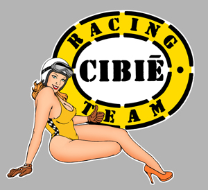 Sticker PINUP CIBIE PA172 : Couleur Course