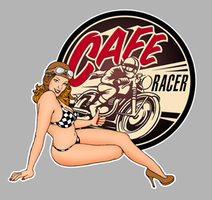 Sticker PINUP CAFE RACER PA176 : Couleur Course