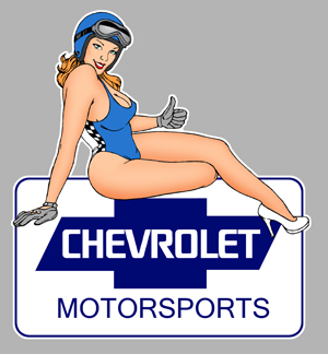 Sticker PINUP CHEVROLET PA178 : Couleur Course