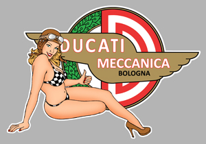 Sticker PINUP DUCATI PA182 : Couleur Course