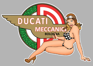 Sticker PINUP DUCATI PA183 : Couleur Course