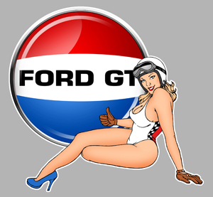 Sticker PINUP FORD GT PA193 : Couleur Course