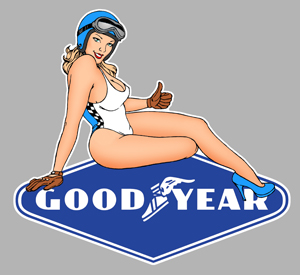 Sticker PINUP GOODYEAR PA194 : Couleur Course