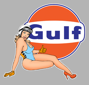 Sticker PINUP GULF PA196 : Couleur Course