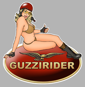 Sticker PINUP GUZZI PA204 : Couleur Course