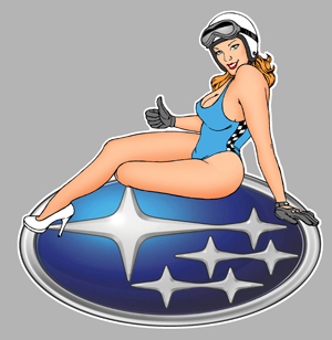Sticker PINUP SUBARU PA211 : Couleur Course