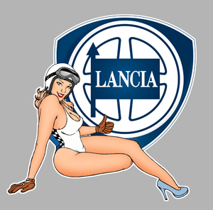 Sticker PINUP LANCIA PA214 : Couleur Course