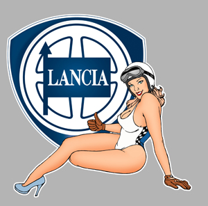 Sticker PINUP LANCIA PA215 : Couleur Course