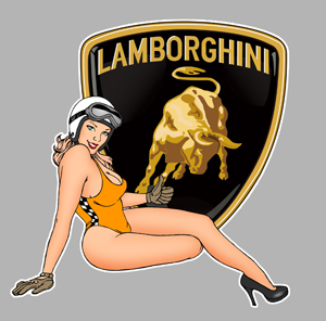 Sticker PINUP LAMBORGHINI PA218 : Couleur Course