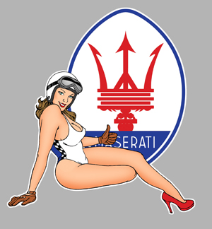 Sticker PINUP MASERATI PA222 : Couleur Course