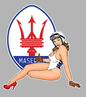 Sticker PINUP MASERATI PA223 : Couleur Course