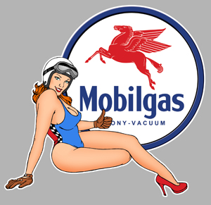 Sticker PINUP MOBILGAS PA226 : Couleur Course