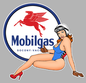 Sticker PINUP MOBILGAS PA227 : Couleur Course