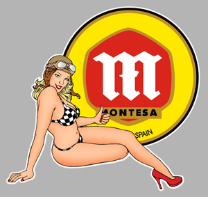 Sticker PINUP MONTESA : Couleur Course