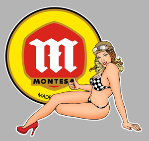 Sticker PINUP MONTESA  : Couleur Course