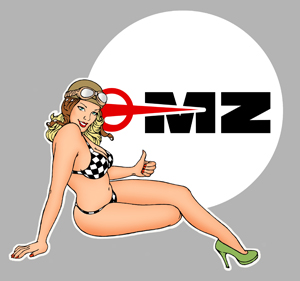 Sticker PINUP MZ PA232 : Couleur Course