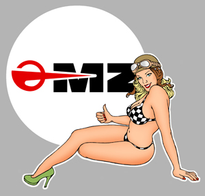 Sticker PINUP MZ PA233 : Couleur Course