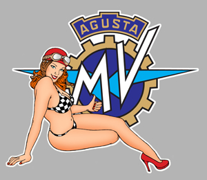 Sticker PINUP MV AGUSTA PA234 : Couleur Course