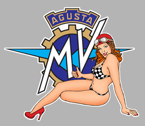 Sticker PINUP MV AGUSTA PA235 : Couleur Course