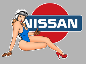 Sticker PINUP NISSAN PA242 : Couleur Course