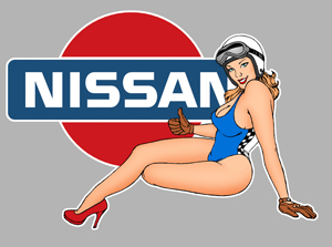 Sticker PINUP NISSAN PA243 : Couleur Course