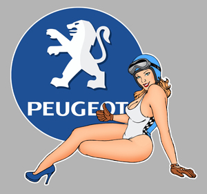 Sticker PINUP PEUGEOT PA249 : Couleur Course