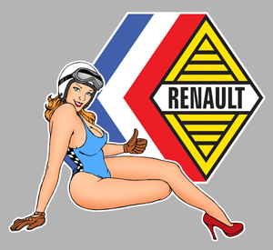 Sticker PINUP RENAULT PA250 : Couleur Course