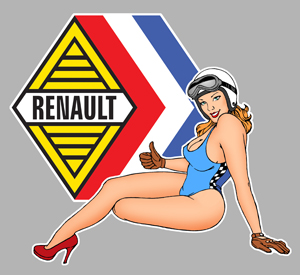 Sticker PINUP RENAULT PA251 : Couleur Course