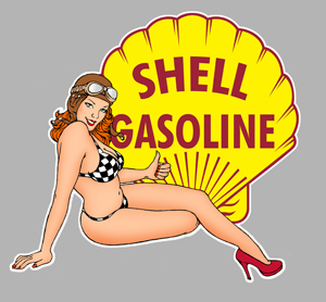Sticker PINUP SHELL PA256 : Couleur Course