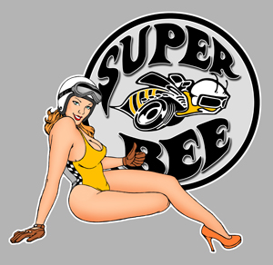 Sticker PINUP SUPER BEE PA262 : Couleur Course