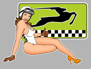 Sticker PINUP RALLYE PA266 : Couleur Course