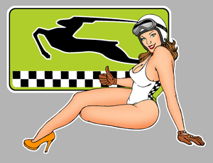 Sticker PINUP RALLYE PA267 : Couleur Course