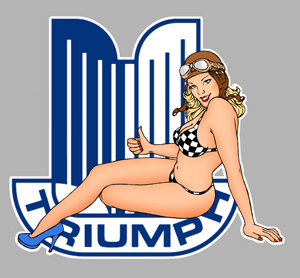 Sticker PINUP TRIUMPH PA275 : Couleur Course